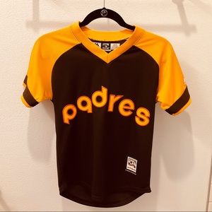 BOYS SIZE 8 PADRES BASEBALL JERSEY